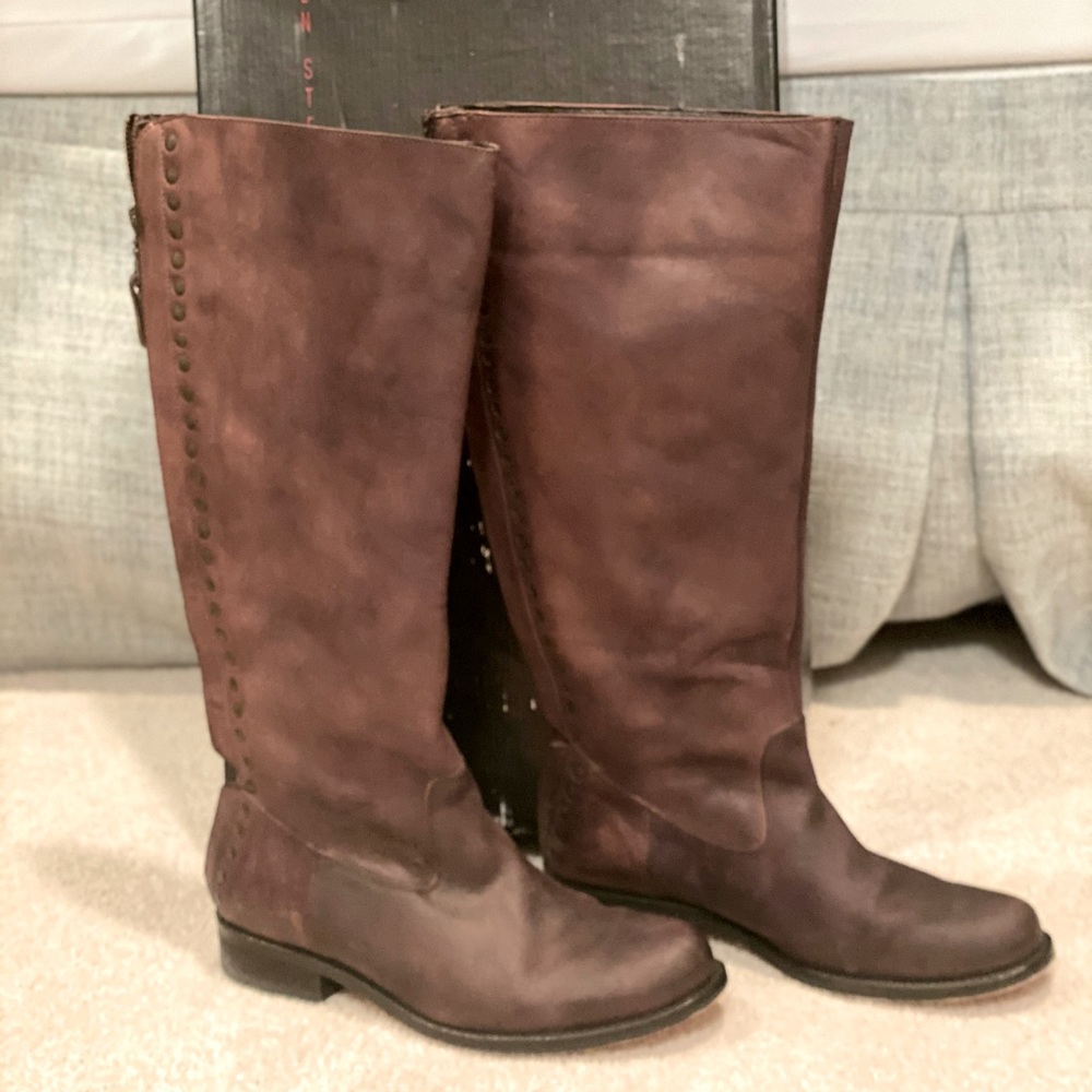 Steven by Steve Madden brown leather riding boots